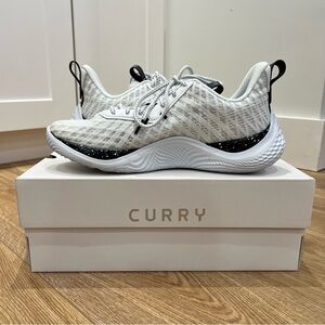 Under Armour Curry 10 Team Basketball Shoes - White/Black - 9.5 Men’s, 11 Women